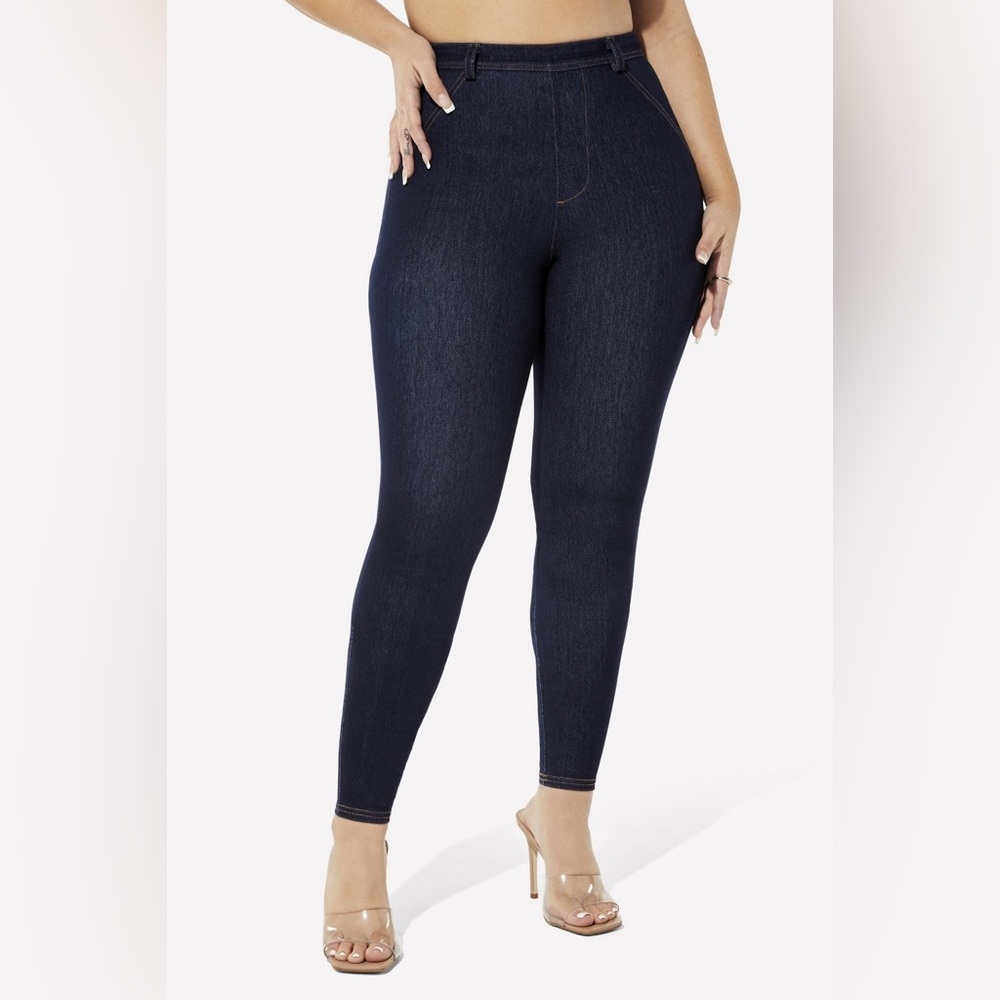 Fabletics Yitty Dark Denim Is Served Smoothing Stretch Jean